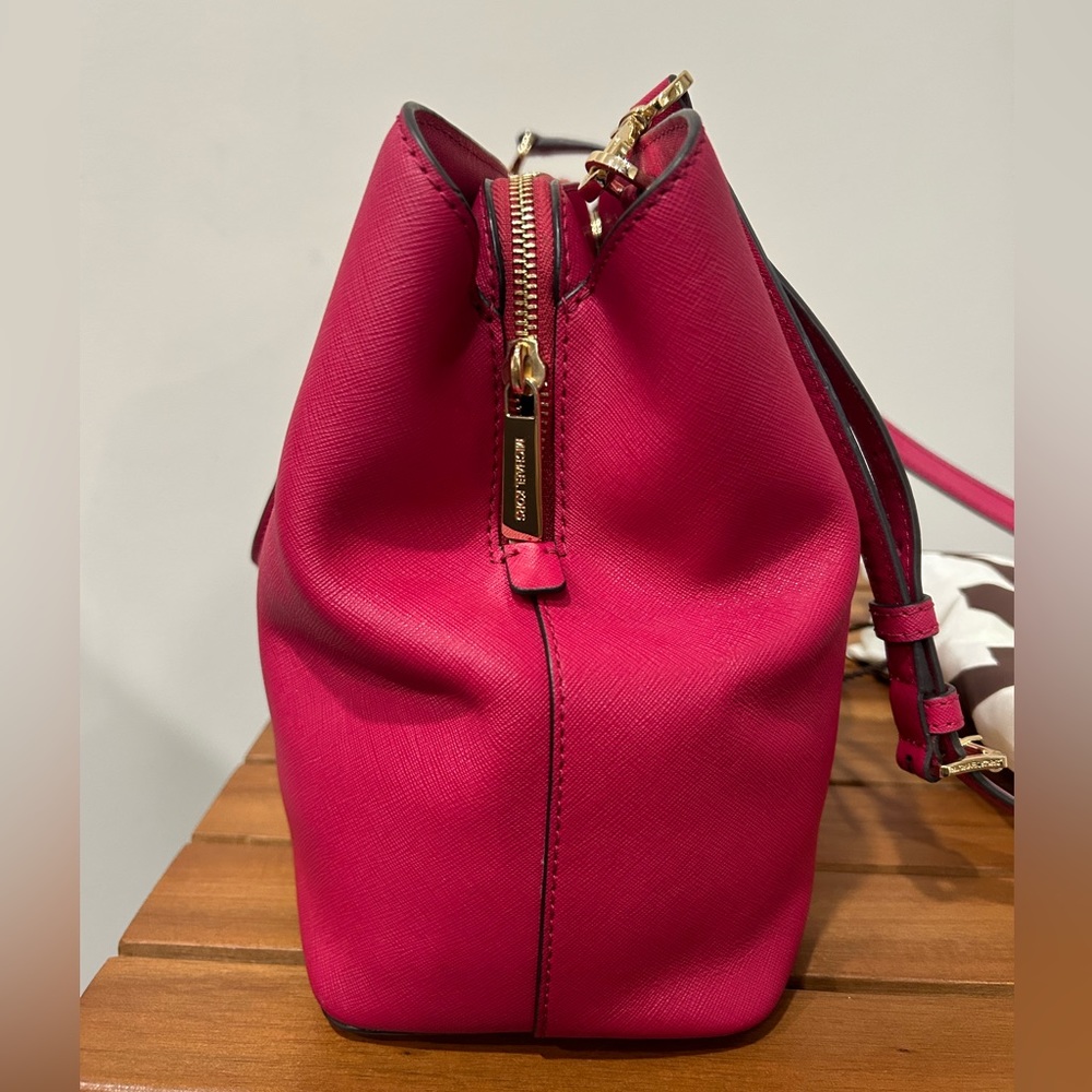 MICHAEL Michael Kors Saffiano Leather Medium Sutton Satchel - Picture 3 of 10